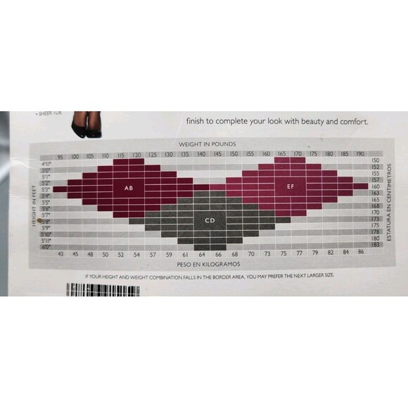 Hanes Silk Reflections Lace Top Thigh Highs Sheer Toe Jet Black Size CD Silky - Picture 5 of 8